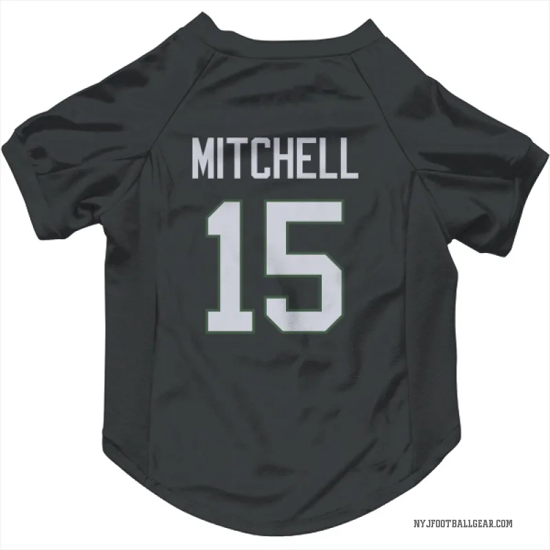 Adonai Mitchell  Black New York Jets  Cat & Dog Pet Jersey