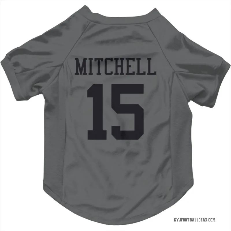 Adonai Mitchell  Charcoal New York Jets  Cat & Dog Pet Jersey