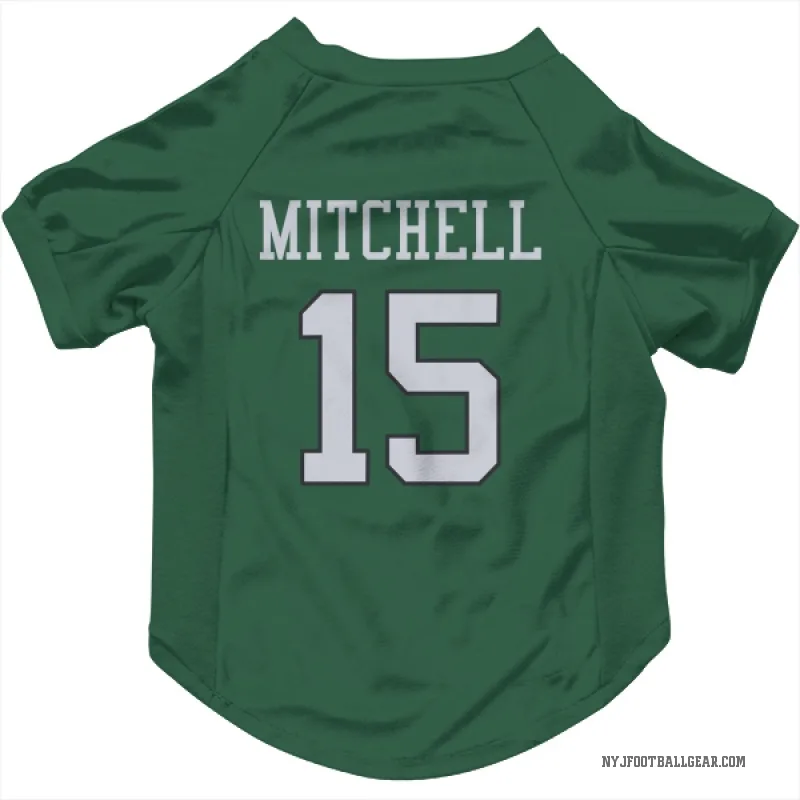 Adonai Mitchell  Green New York Jets  Cat & Dog Pet Jersey
