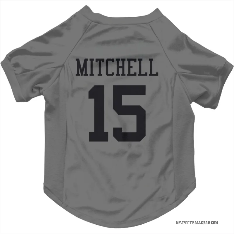 Adonai Mitchell  New York Jets   Silver Cat & Dog Pet Jersey