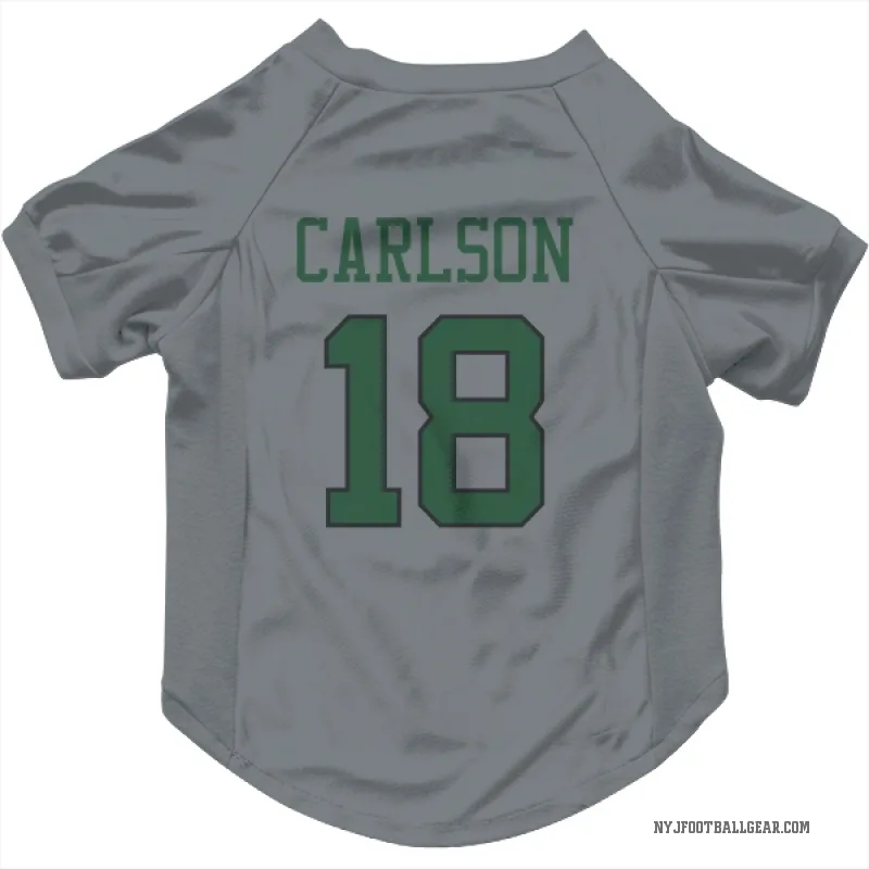 Anders Carlson Gray New York Jets Cat & Dog Pet Jersey