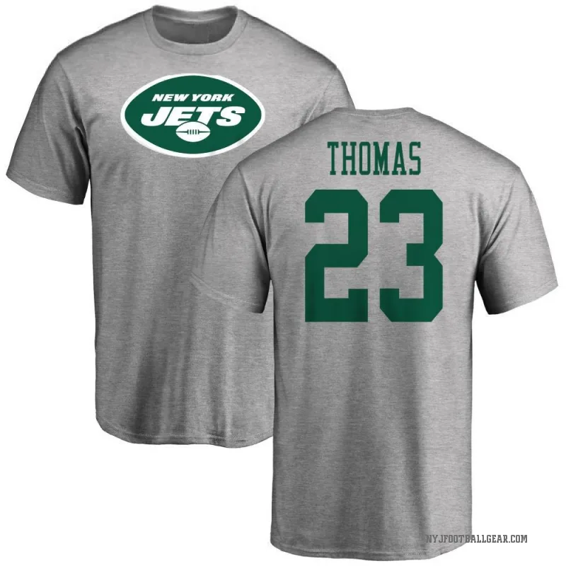 Azareye'h Thomas Men's Ash New York Jets Logo T-Shirt -