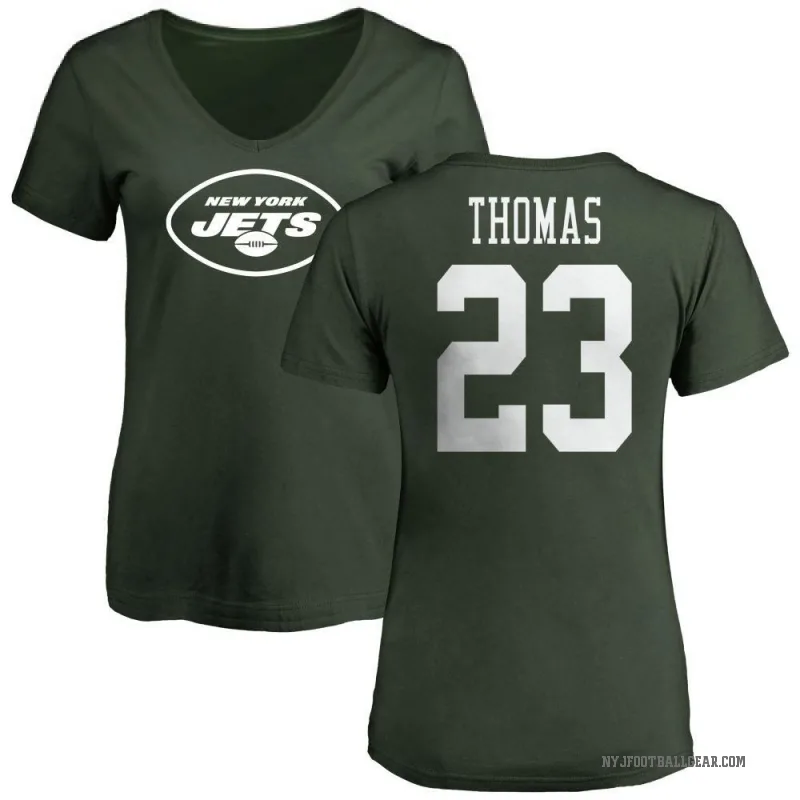 Azareye'h Thomas Women's Green New York Jets Logo Slim Fit T-Shirt -