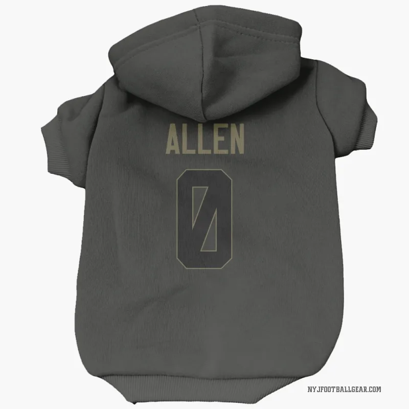 Braelon Allen  Black New York Jets  Service Cat & Dog Pet Hoodie