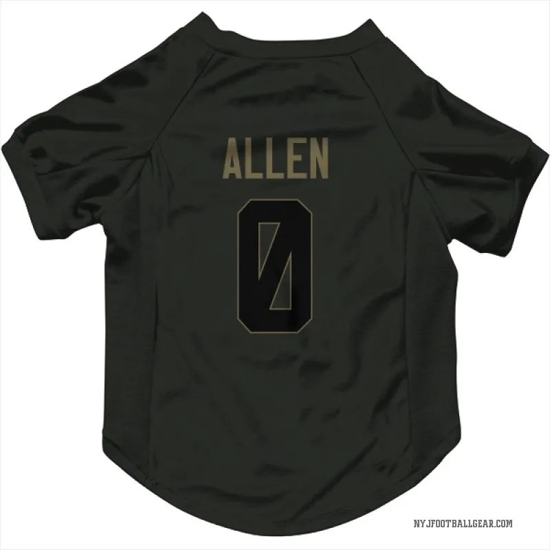 Braelon Allen  Black New York Jets  Service Cat & Dog Pet Jersey