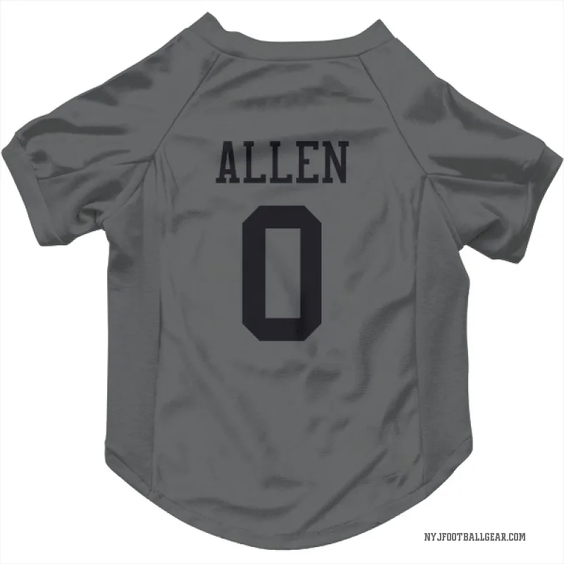 Braelon Allen  Charcoal New York Jets  Cat & Dog Pet Jersey