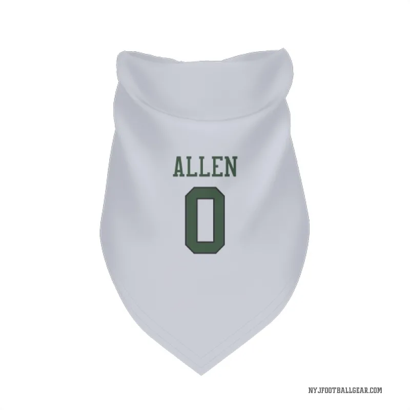 Braelon Allen  White New York Jets  Cat & Dog Pet Bandana