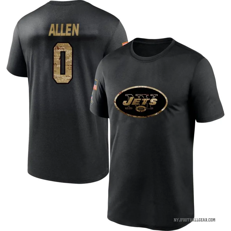 Braelon Allen Youth Black New York Jets 2020 Salute To Service Performance T-Shirt