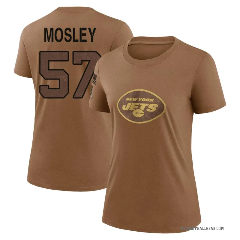 C.J. Mosley Women's Brown New York Jets 2023 Salute To Service Performance T-Shirt