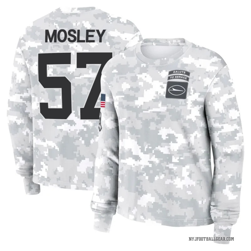 C.J. Mosley Women's Camo New York Jets Arctic 2024 Salute to Service Long Sleeve T-Shirt