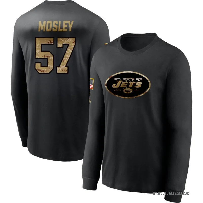 C.J. Mosley Youth Black New York Jets 2020 Salute To Service Sideline Performance Long Sleeve T-Shirt