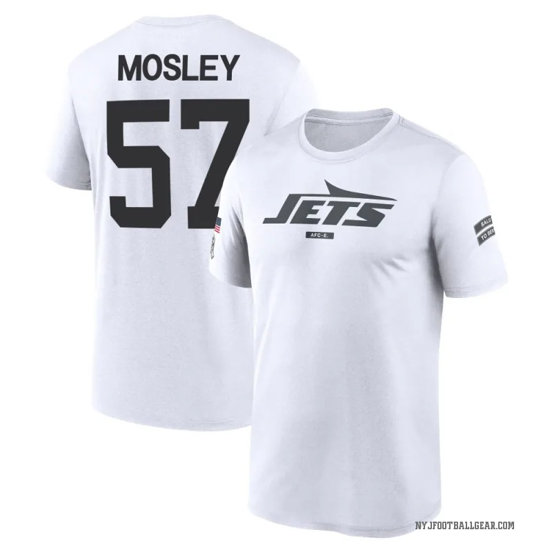 C.J. Mosley Youth White New York Jets 2024 Salute to Service Performance T-Shirt