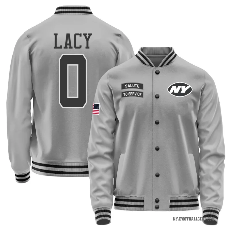 Caullin Lacy Men's Gray New York Jets Salute to Service Performance Jacket