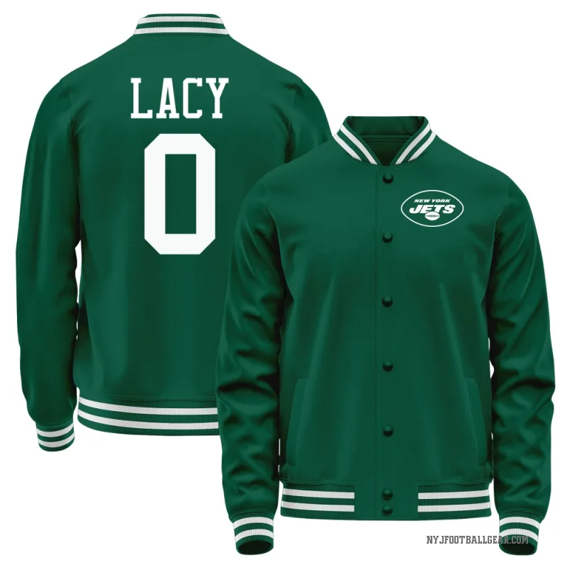 Caullin Lacy Men's Green New York Jets Full-Snap Jacket