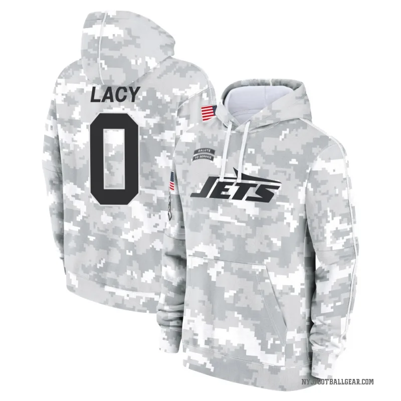 Caullin Lacy Youth Camo New York Jets Arctic 2024 Salute to Service Club Fleece Pullover Hoodie