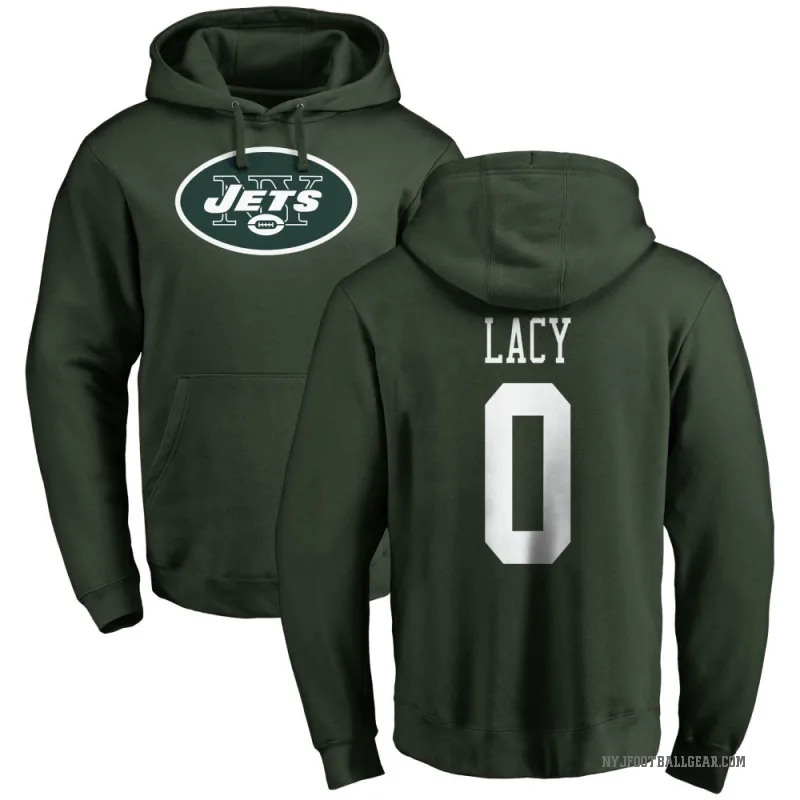 Caullin Lacy Youth Green New York Jets Pro Line Logo Pullover Hoodie
