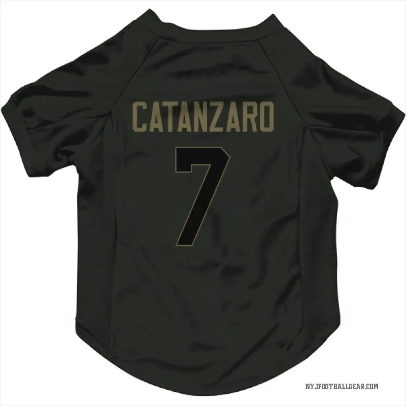 Chandler Catanzaro  Black New York Jets  Service Cat & Dog Pet Jersey