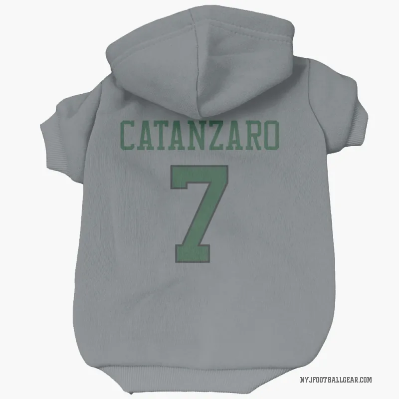 Chandler Catanzaro  Gray New York Jets  Cat & Dog Pet Hoodie