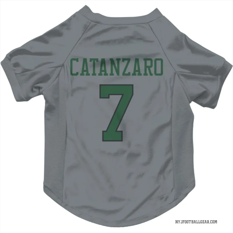 Chandler Catanzaro  Gray New York Jets  Cat & Dog Pet Jersey
