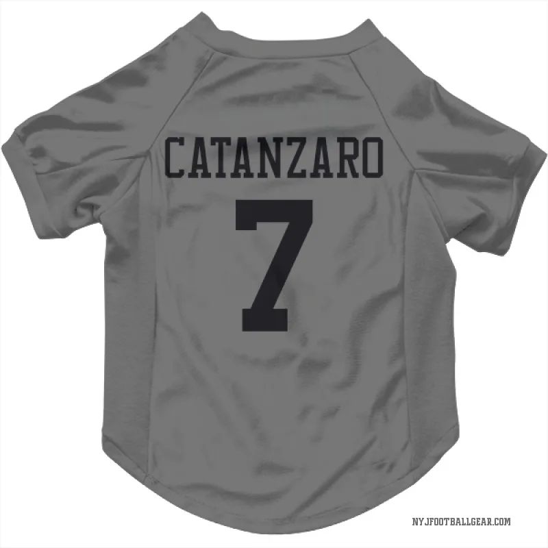 Chandler Catanzaro  New York Jets   Silver Cat & Dog Pet Jersey