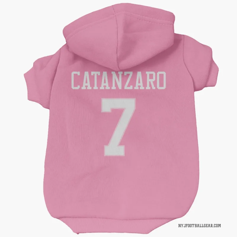 Chandler Catanzaro  Pink New York Jets  Cat & Dog Pet Hoodie