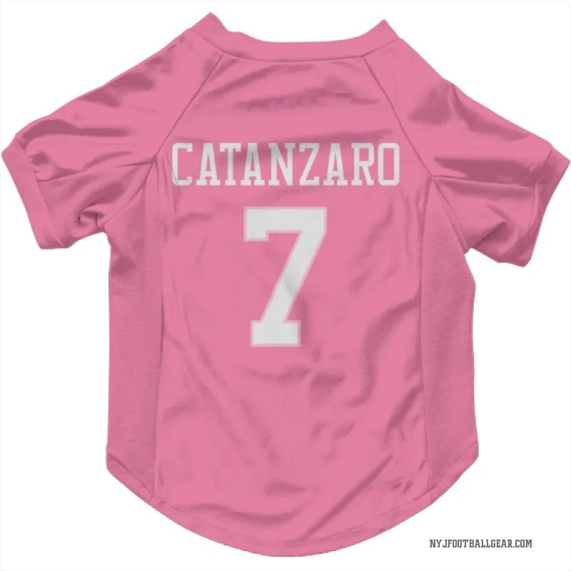 Chandler Catanzaro  Pink New York Jets  Cat & Dog Pet Jersey