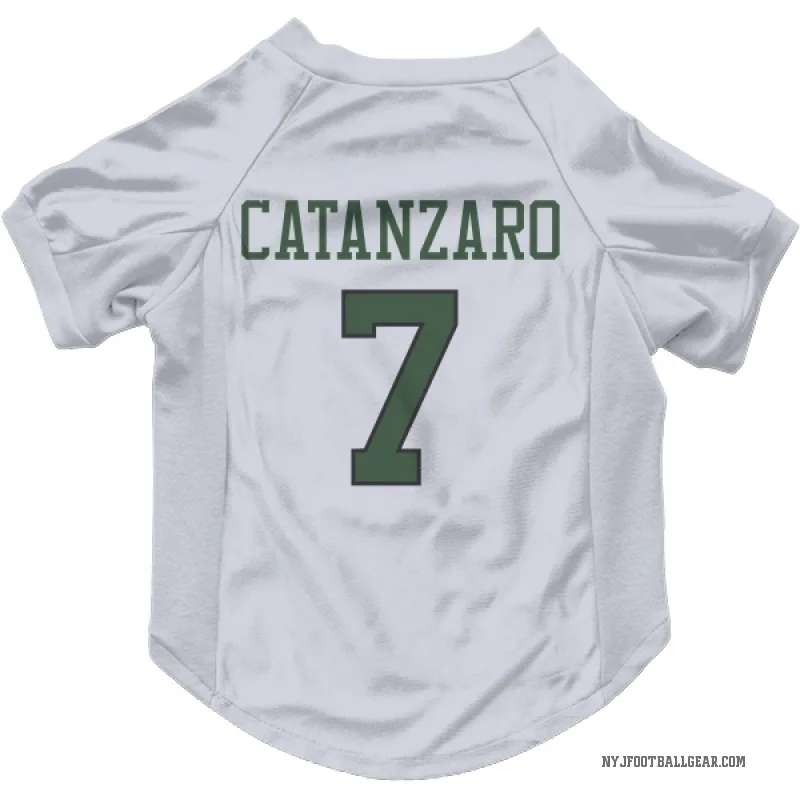Chandler Catanzaro  White New York Jets  Cat & Dog Pet Jersey