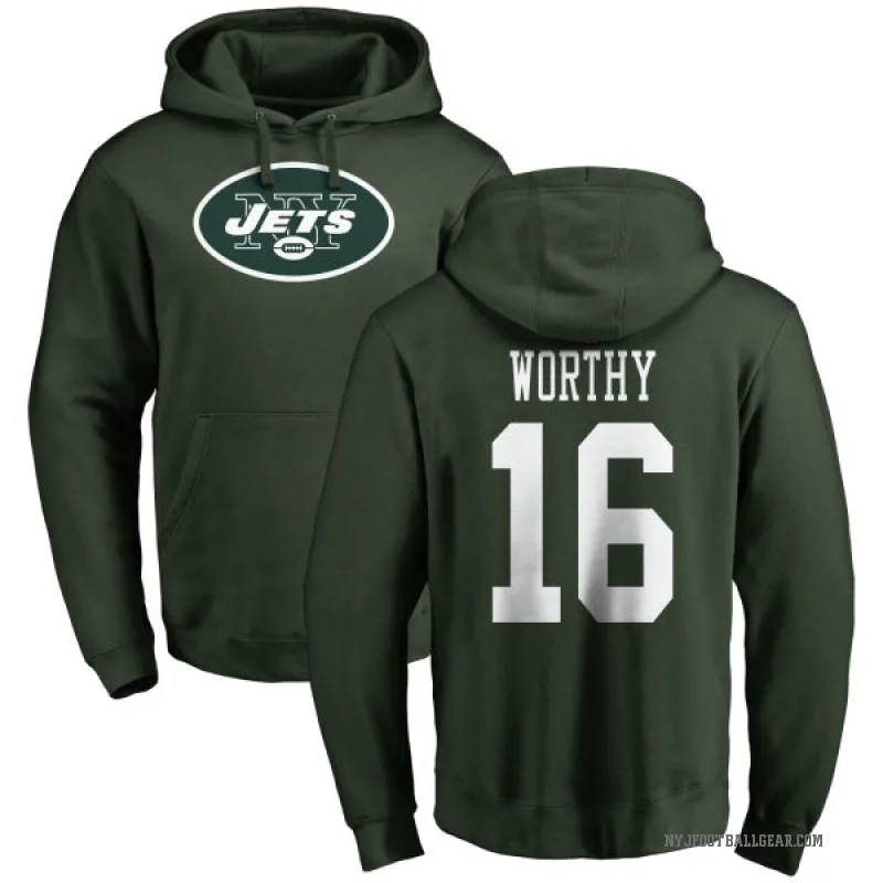 Chandler Worthy Men's Green New York Jets Pro Line Logo Pullover Hoodie