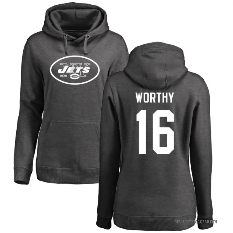 Chandler Worthy Women's New York Jets Pro Line by Branded Ash One Color Pullover Hoodie