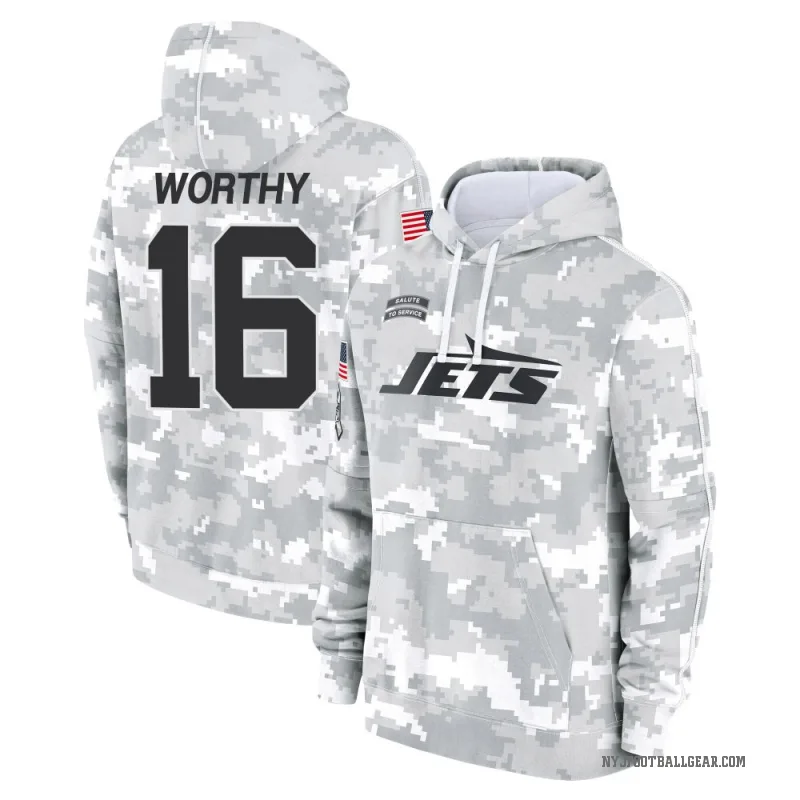 Chandler Worthy Youth Camo New York Jets Arctic 2024 Salute to Service Club Fleece Pullover Hoodie