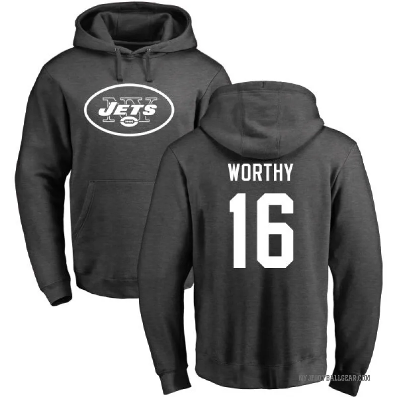 Chandler Worthy Youth New York Jets Pro Line by Branded Ash One Color Pullover Hoodie