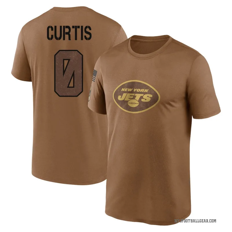 Chase Curtis Men's Brown New York Jets 2023 Salute To Service Performance T-Shirt