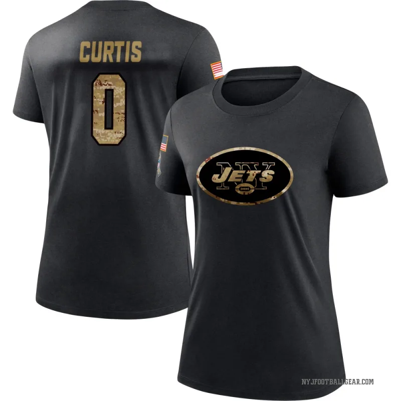 Chase Curtis Women's Black New York Jets 2020 Salute To Service Performance T-Shirt