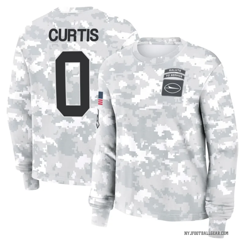 Chase Curtis Women's Camo New York Jets Arctic 2024 Salute to Service Long Sleeve T-Shirt