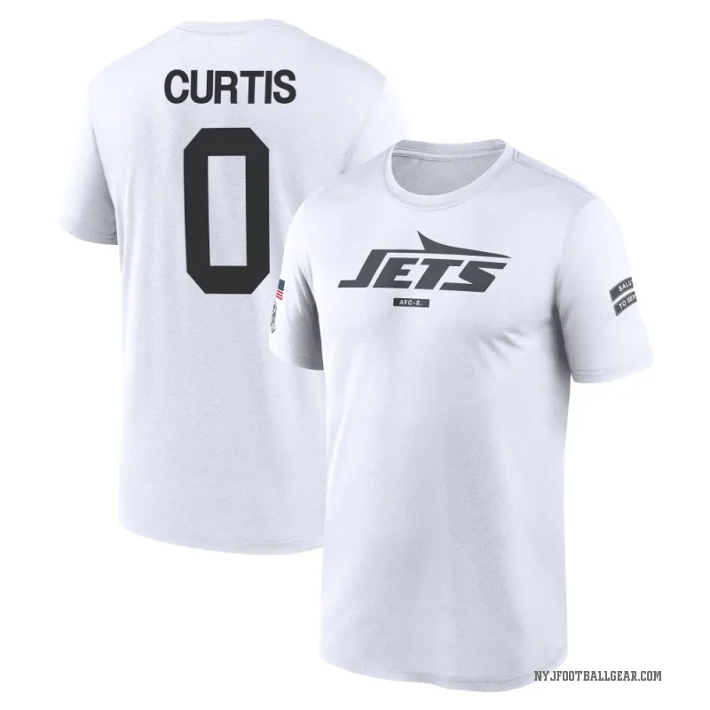 Chase Curtis Youth White New York Jets 2024 Salute to Service Performance T-Shirt