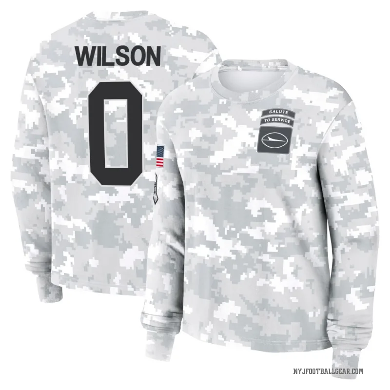 Chase Wilson Women's Camo New York Jets Arctic 2024 Salute to Service Long Sleeve T-Shirt