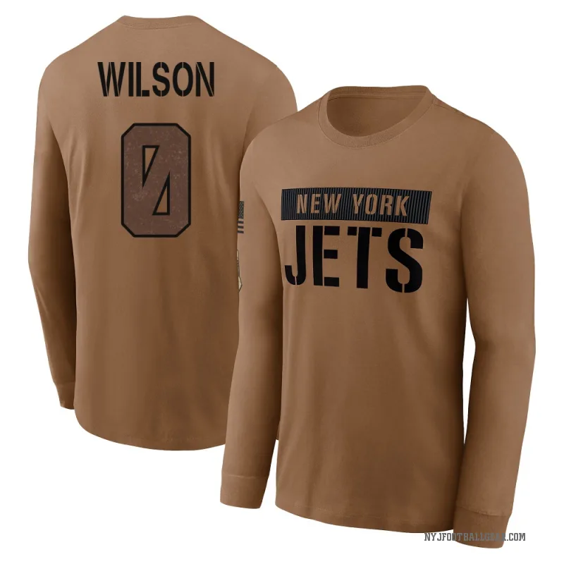 Chase Wilson Youth Brown New York Jets 2023 Salute To Service Long Sleeve T-Shirt