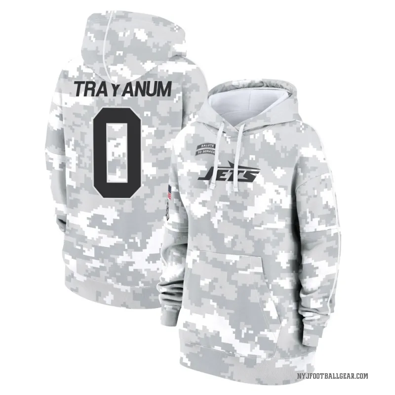 Chip Trayanum Women's Camo New York Jets Arctic 2024 Salute to Service Club Fleece Pullover Hoodie
