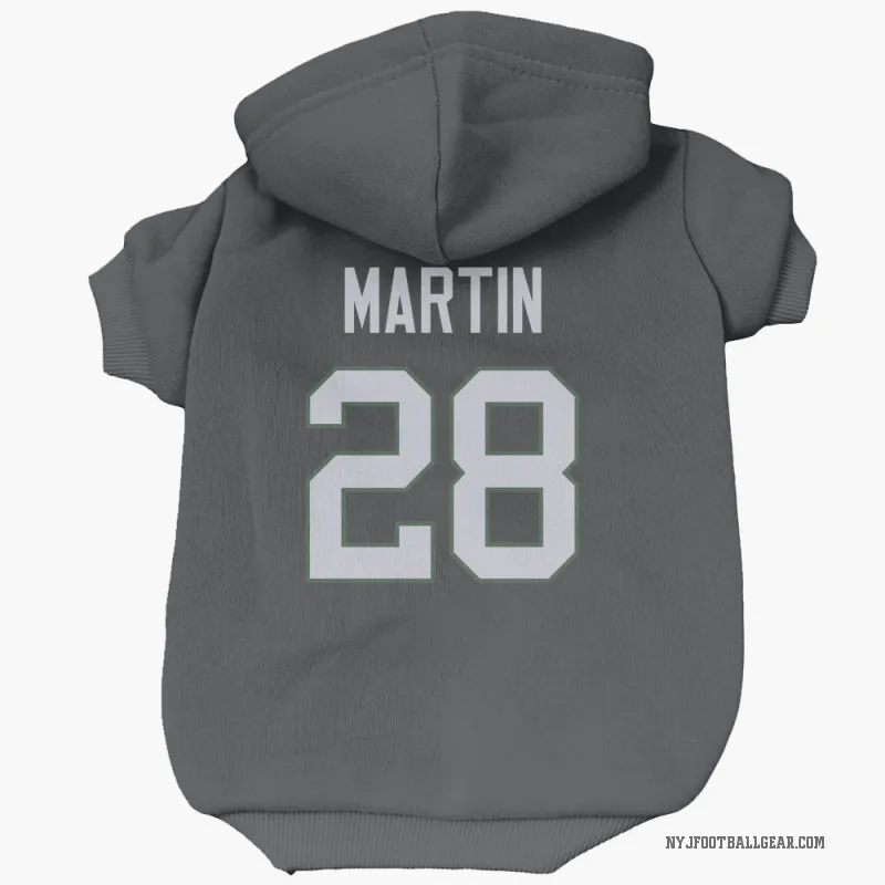 Curtis Martin  Black New York Jets  Cat & Dog Pet Hoodie