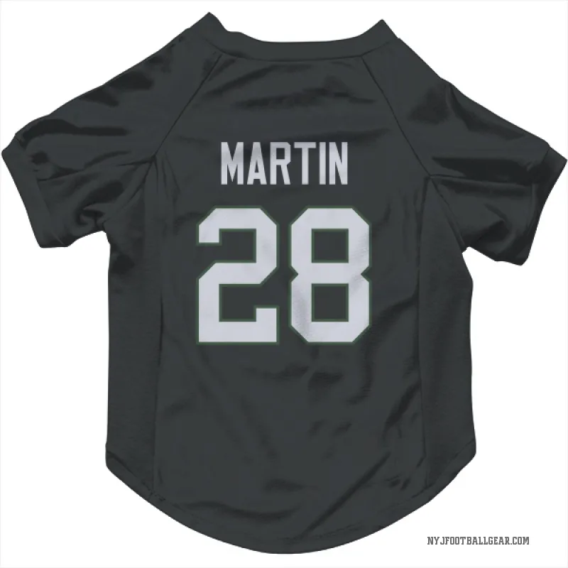 Curtis Martin  Black New York Jets  Cat & Dog Pet Jersey