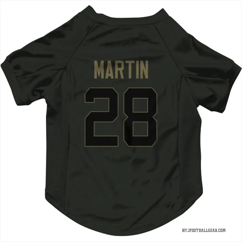 Curtis Martin  Black New York Jets  Service Cat & Dog Pet Jersey