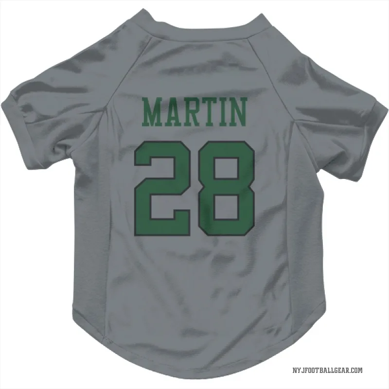 Curtis Martin  Gray New York Jets  Cat & Dog Pet Jersey