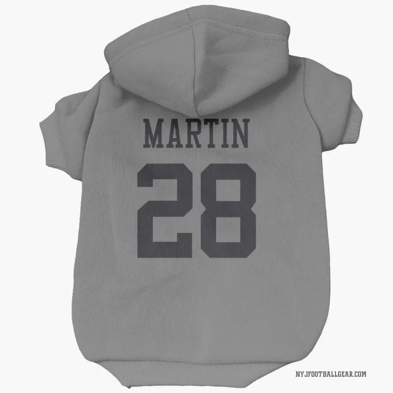 Curtis Martin  New York Jets   Silver Cat & Dog Pet Hoodie