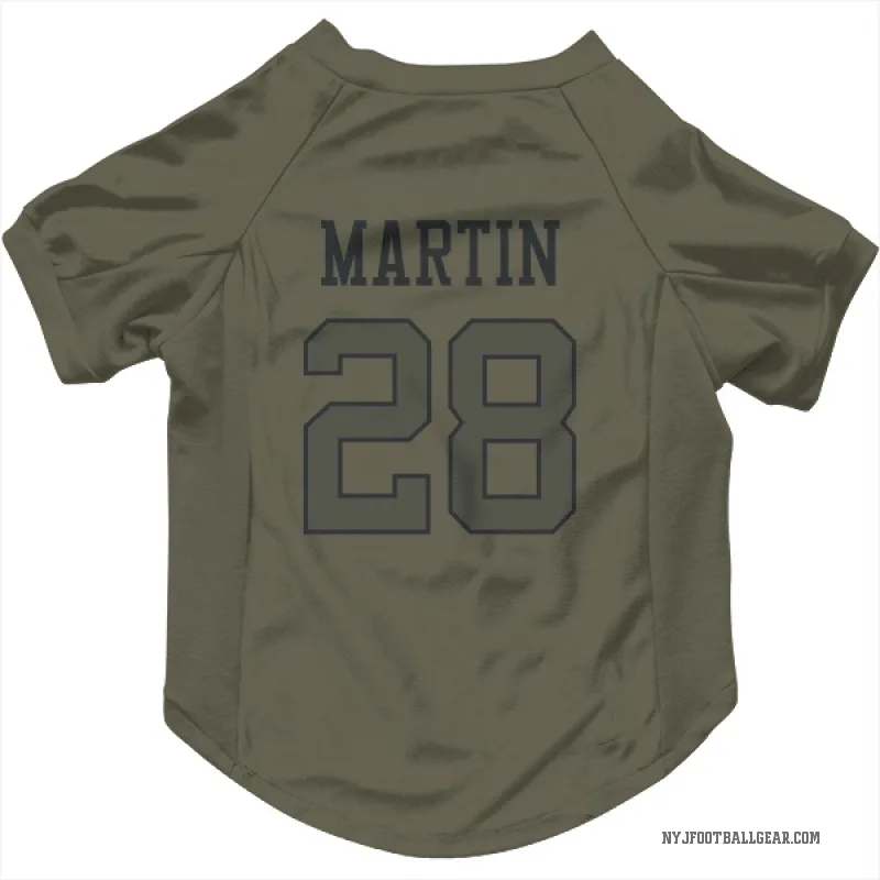 Curtis Martin  Olive New York Jets  Cat & Dog Pet Jersey