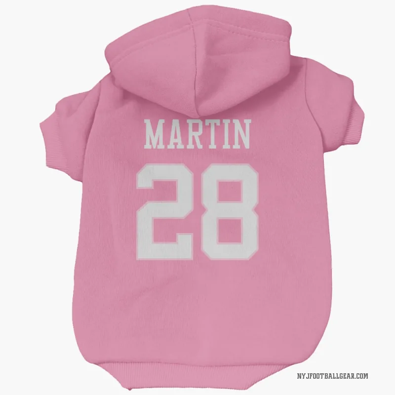 Curtis Martin  Pink New York Jets  Cat & Dog Pet Hoodie