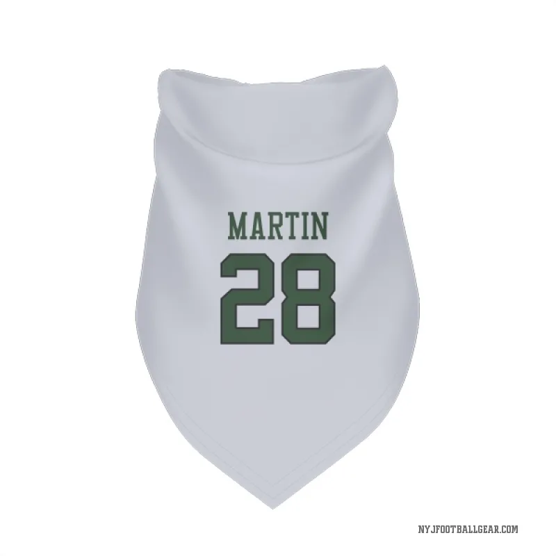 Curtis Martin  White New York Jets  Cat & Dog Pet Bandana