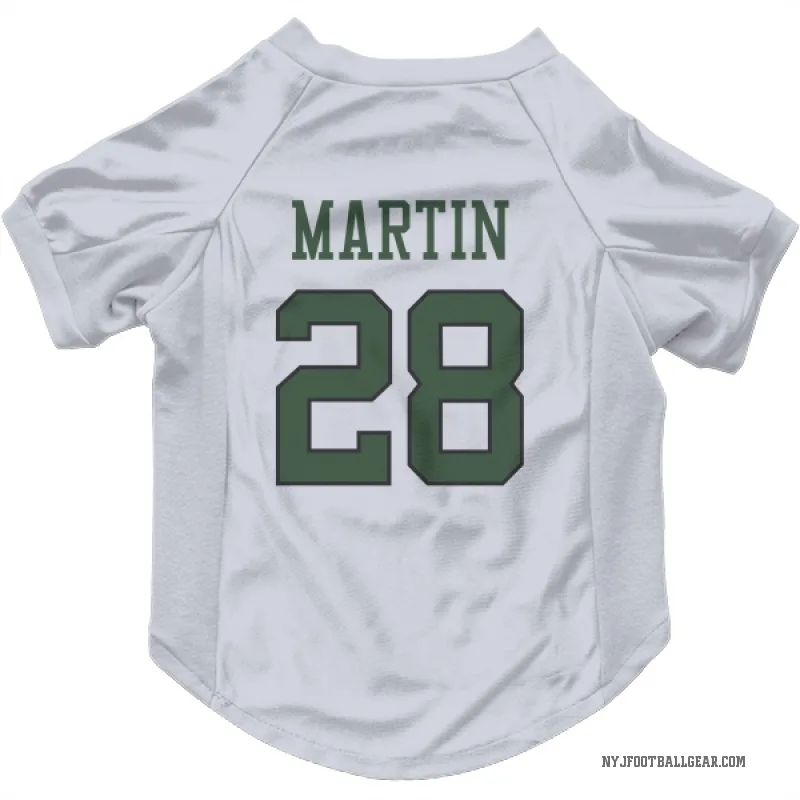 Curtis Martin  White New York Jets  Cat & Dog Pet Jersey