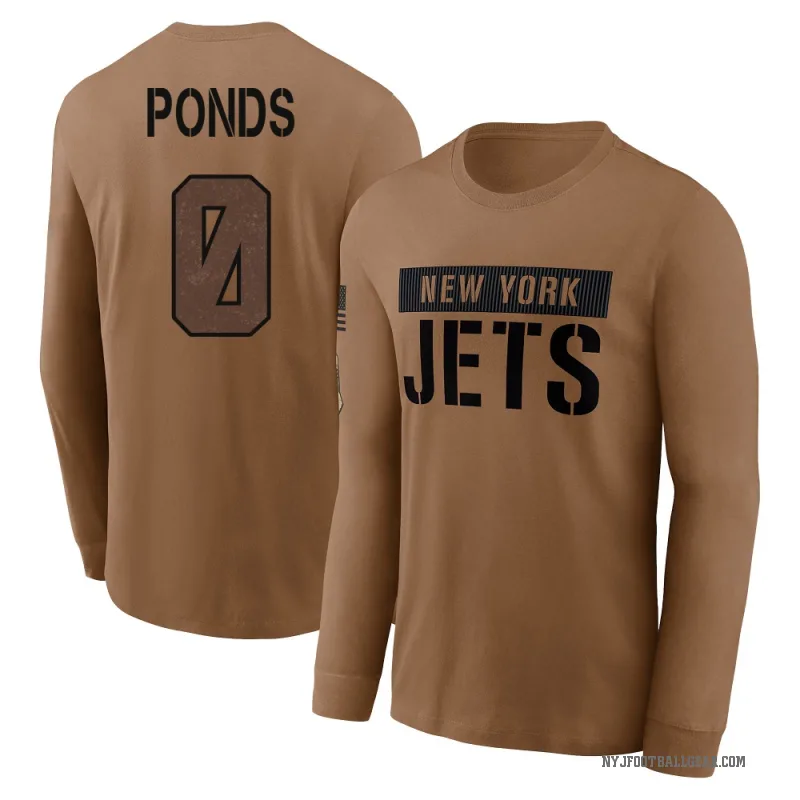 D'Angelo Ponds Men's Brown New York Jets 2023 Salute To Service Long Sleeve T-Shirt