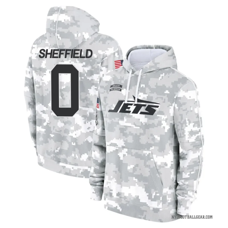 DT Sheffield Men's Camo New York Jets Arctic 2024 Salute to Service Club Fleece Pullover Hoodie