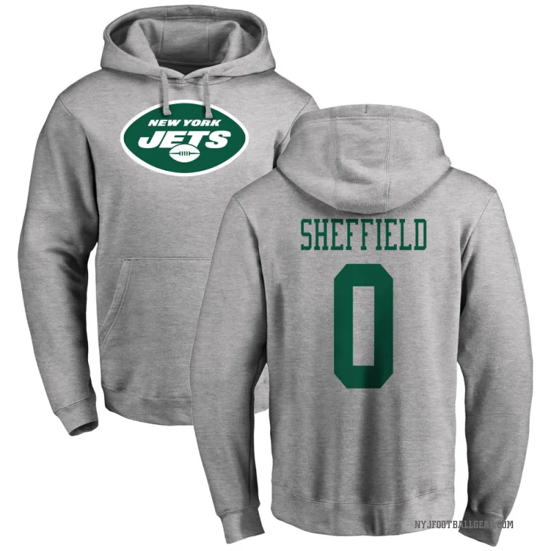 DT Sheffield Men's New York Jets Pro Line Ash Logo Pullover Hoodie